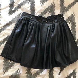 Vegan Leather Punk Skater Skirt